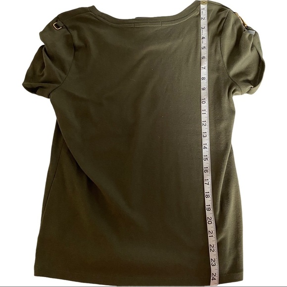 Lauren Ralph Lauren Spring Classic Women Olive Gold Hardware Top Sz LP NWT - Picture 9 of 9